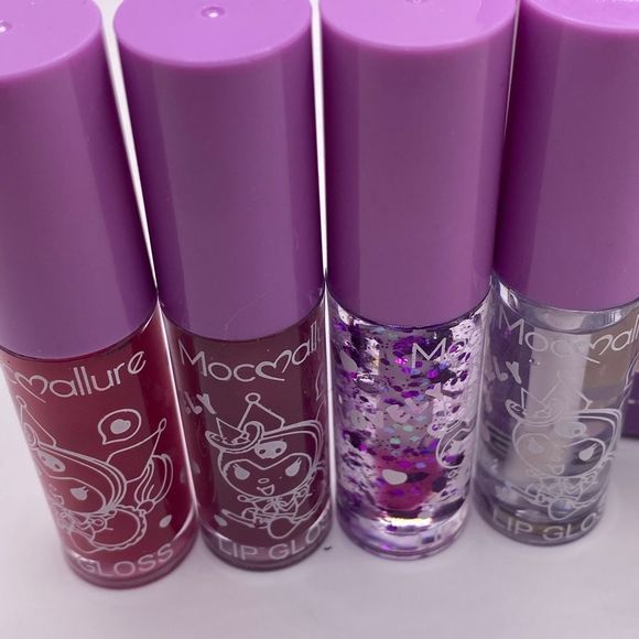Mocallure 4 Piece Kuromi Lipstick Set- 2 Liquid Lipsticks & 2 Lip Glosses - Picture 5 of 6